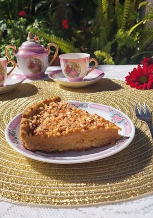 Una foto de Tarta de mascarpone y dulce de leche