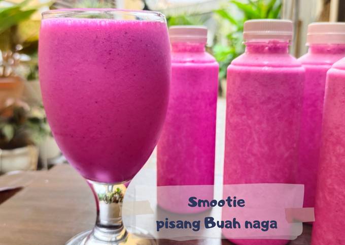 Resep #SMOOTHIE PISANG & BUAH NAGA Oleh @Dapoerummza - Cookpad