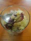 Mug cake de limón con blueberries