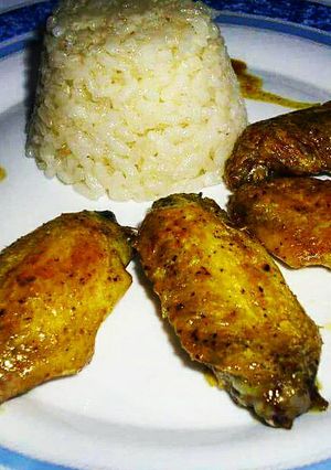 Una foto de Alitas de pollo al curry