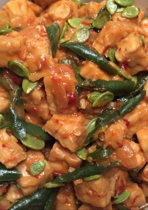 Foto resep Tumis tempe pedas pete cina