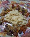 Ensalada con morrón asado y arroz