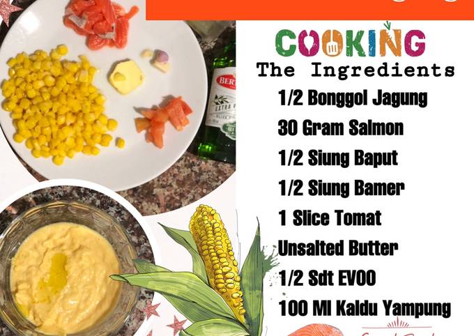 Mpasi 6m+ Day 8 - Bubur Salmon Jagung