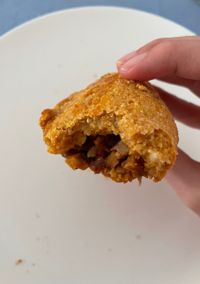 Una foto de Empanadillas de arroz rellenas de seitán al estilo indio- asiático- italiano