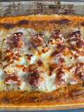 Schinken-Hack-Röllchen mit Schafskäse