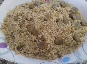 صورة لوصفة رز بالفول