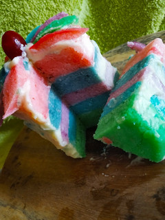 குக்கர் கலர் ஃபுல் கேக் (Cooker colorfull cake recipe in tamil) செய்முறை முக்கிய புகைப்படம்