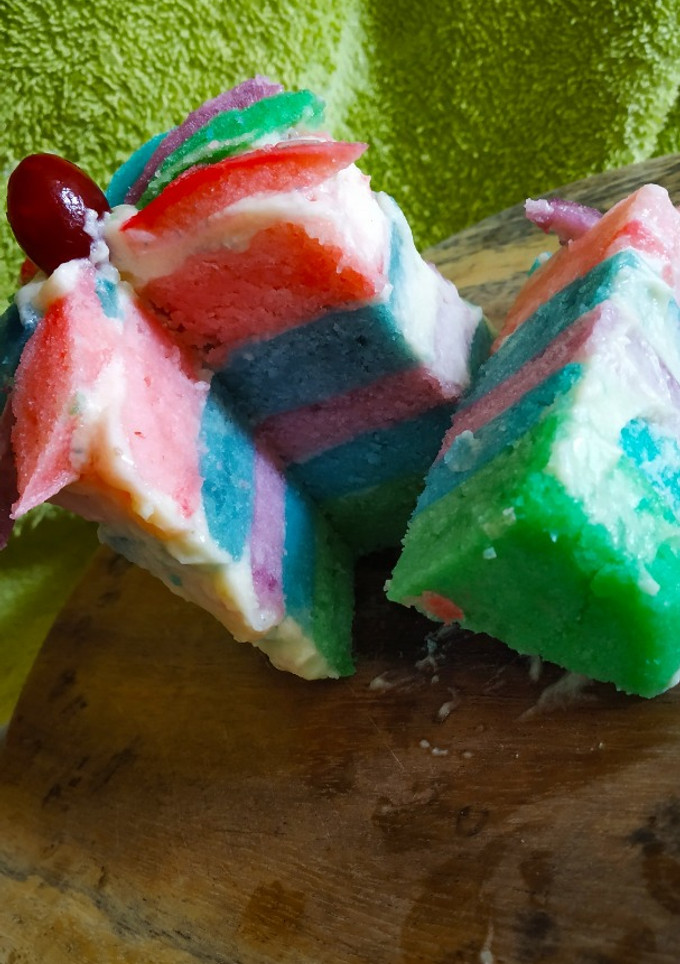 குக்கர் கலர் ஃபுல் கேக் (Cooker colorfull cake recipe in tamil) செய்முறை முக்கிய புகைப்படம்