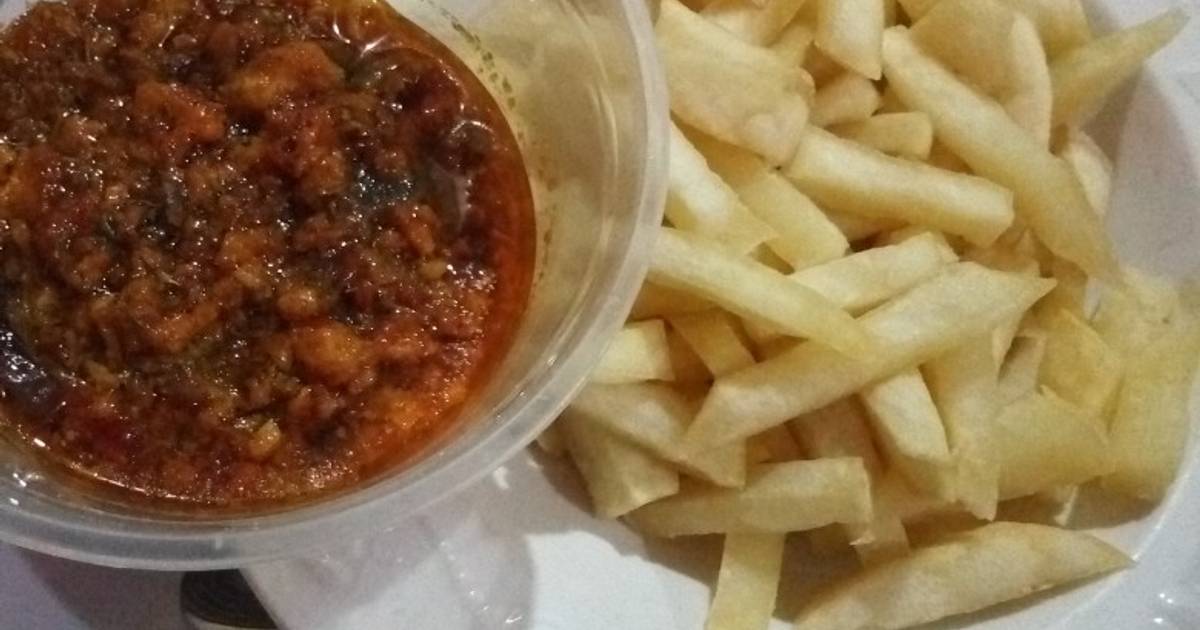Fried Yam with Egg Sauce Recipe by Charity BrianDappa Abujamoms 6