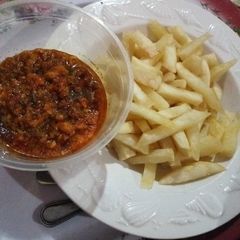 Fried Yam with Egg Sauce A picture of Fried Yam with Egg Sauce.
