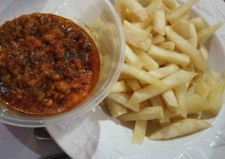 Fried Yam with Egg Sauce Recipe by Charity BrianDappa Abujamoms 6
