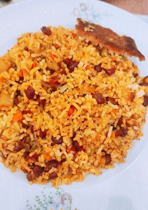 عکسی از دستور لوبیا پلو