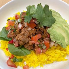 A picture of Japanese Taco Rice.