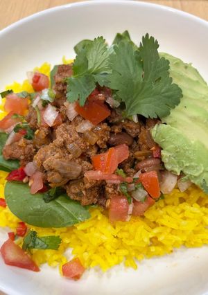 A picture of Japanese Taco Rice.