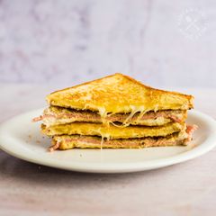 Pork Brawn & Grilled Cheese Sandwich A picture of Pork Brawn & Grilled Cheese Sandwich.