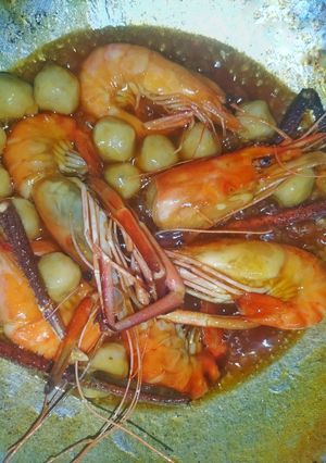 Hình của món Tôm càng sốt me.