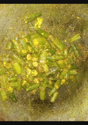 A picture of Masala bhindi.