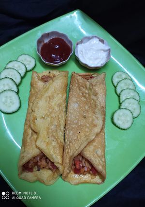 সেজোয়ান রাইস রোল (schezwan rice roll recipe in Bengali) রেসিপির প্রধান ছবি