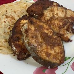A picture of Fry fish with homemade masala.