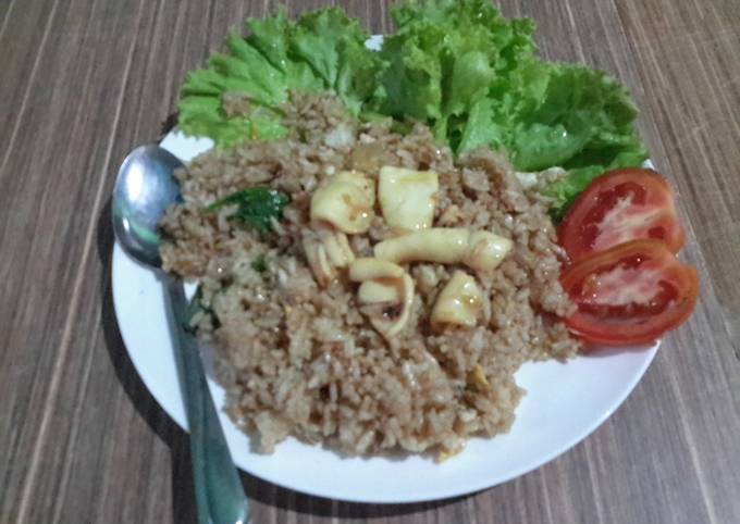 Resep Nasi goreng cumi Anti Gagal