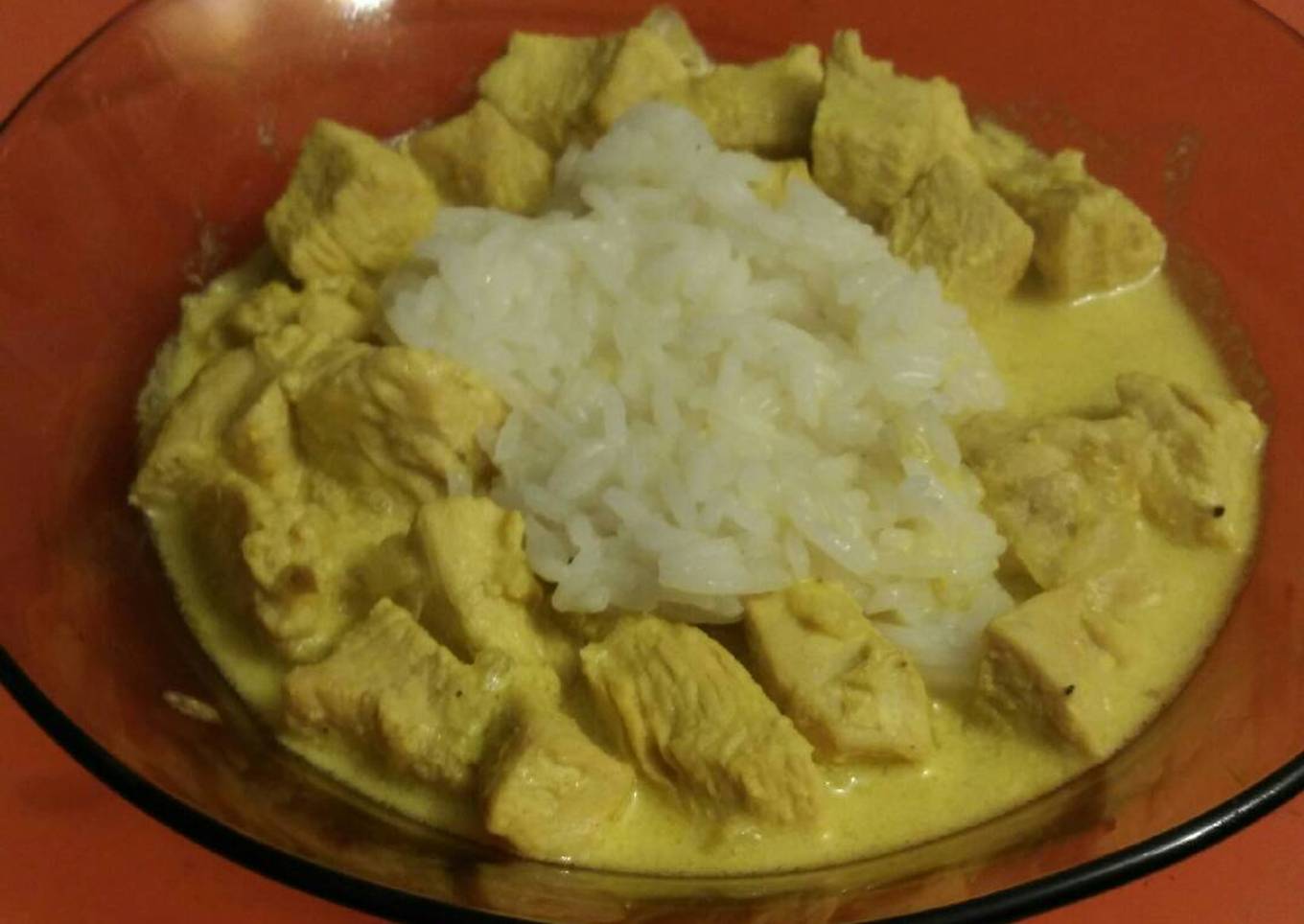 Pollo al curry rápido
