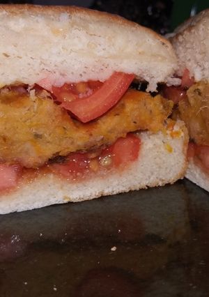 Una foto de Hamburguesa de Atún