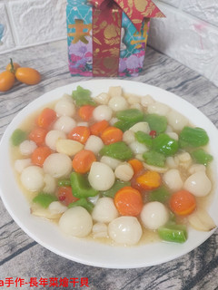 長年菜燴干貝 的食譜成品照片