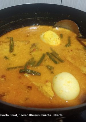 Foto resep Sayur Tahu Coklat, Telur Kuah Santan