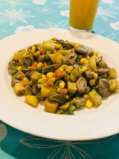 Una foto de Fricasé de habas (vegano)