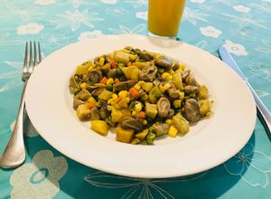 Una foto de Fricasé de habas (vegano)