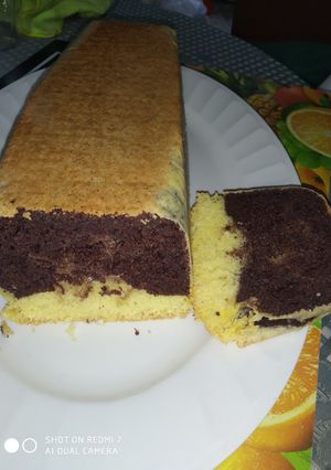Una foto de Bizcocho bicolor