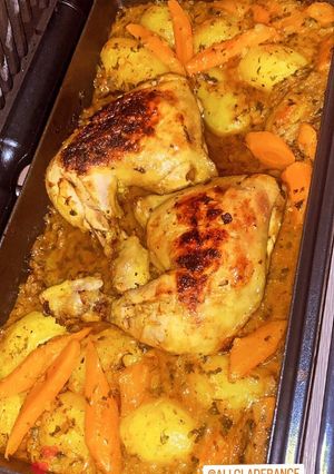 Une photo de Tajine de poulet aux légumes