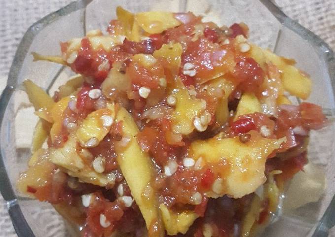 Recipe: Tasty Sambal seruit mangga muda ala Lampung