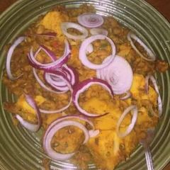 A picture of Porriage beans with yam.