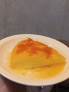 Una foto de Flan de naranja