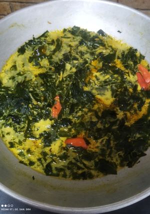 Foto resep Sayur daun singkong kuah santan