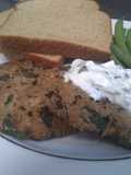 Hamburguesas griegas de pavo con espinacas y feta