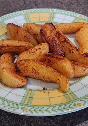 A picture of Sautéed Apple and Cinnamon Wedges.