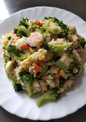 A picture of Broccoli Mix Fried Rice.