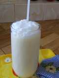 Leche con vainilla merengada