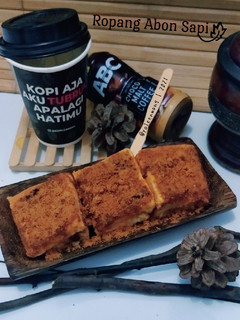 Foto resep Ropang Abon Sapi (Roti Panggang Abon Sapi)