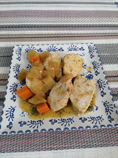 Una foto de Solomillo de Pavo con salsa de manzana