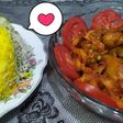 خوراک مرغ با نخود و سیب زمینی 😋