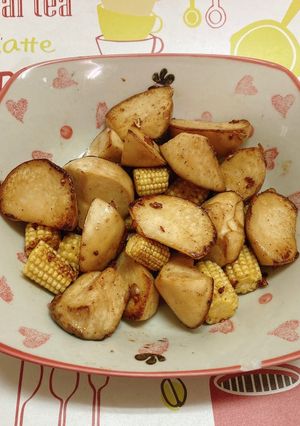 奶油煎玉米筍杏鮑菇 的食譜成品照片