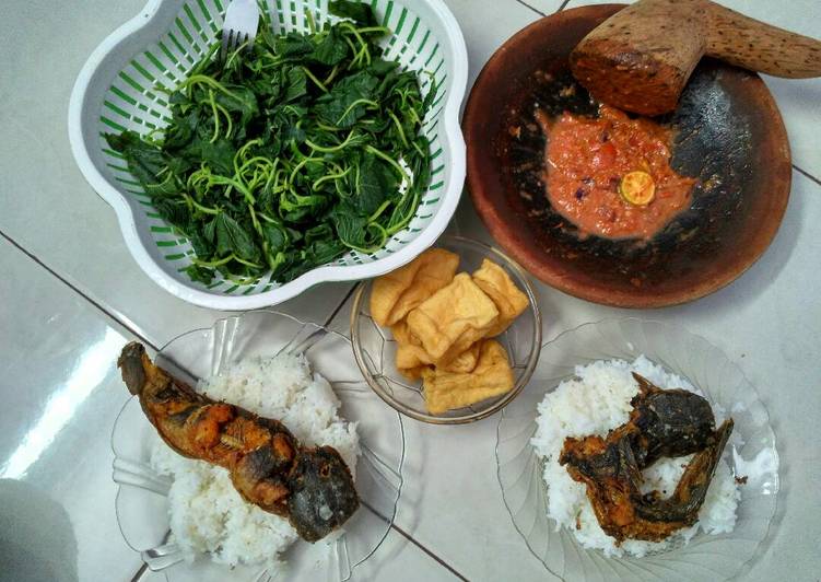 Lalapan Lele + Sambel Terasi