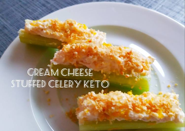 Cara Gampang Menyiapkan Cream cheese stuffed celery keto Anti Gagal