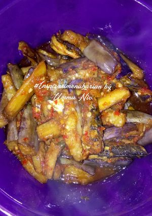Foto resep Sambal Terong Ungu Ikan Asin Rebus