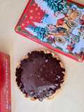 Torta turrón saludable de almendras y chocolate con sal marina en escamas 🍫 low carb 🤶🏻 4 ingrediente