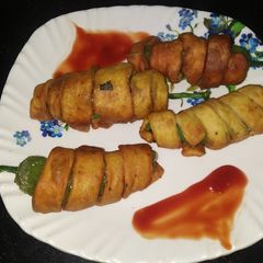 Stuffed Mirch pakora recipe (chilli pakora) A picture of Stuffed Mirch pakora recipe (chilli pakora).