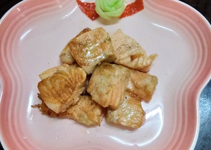 奶油煎玫瑰鹽鮭魚食譜與作法by Chun手作料理食堂 Cookpad